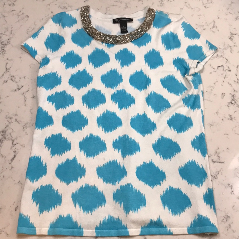 INC Bedazzled top Beautiful